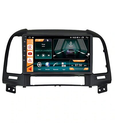 Hyundai Santa Fe (2007-2011) Android 12 Carplay Navigasyon Multimedya - 2GB Ram 32GB