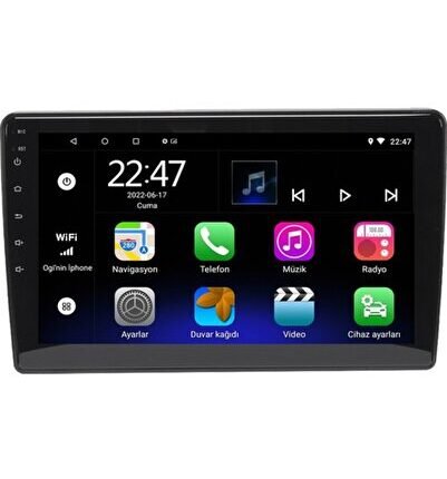 Fiat 500L Uyumlu Android 12 Carplay Navigasyon Multimedya - 2GB Ram 32GB HDD