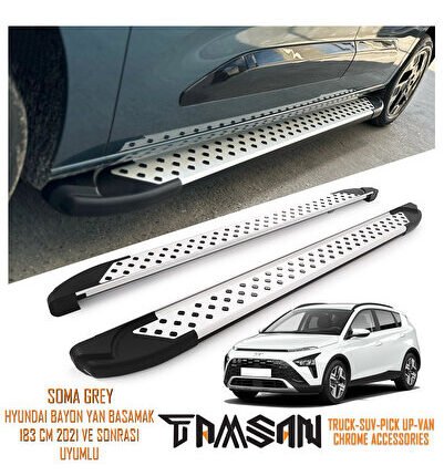 HYUNDAI BAYON SOMA MODEL YAN BASAMAK GRİ 183 CM 2021-2024 UYUMLU