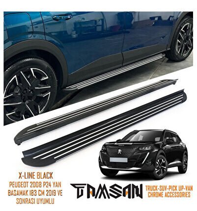 PEUGEOT 2008 P24 X-LINE MODEL YAN BASAMAK SIYAH 183 CM 2019 VE SONRASI UYUMLU