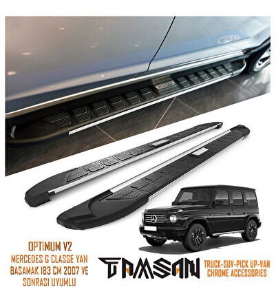 MERCEDES G CLASSE OPTIMUM V2 MODEL YAN BASAMAK GRİ 183 CM 2007 VE SONRASI UYUMLU