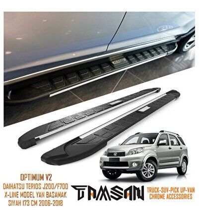 DAIHATSU TERIOS J200/F700 OPTIMUM V2 MODEL YAN BASAMAK GRİ 173 CM 2006-2018 UYUMLU