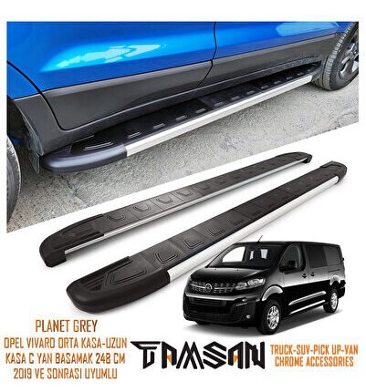 OPEL VIVARO ORTA KASA-UZUN KASA C PLANET MODEL YAN BASAMAK GRİ 248 CM 2019 VE SONRASI UYUMLU