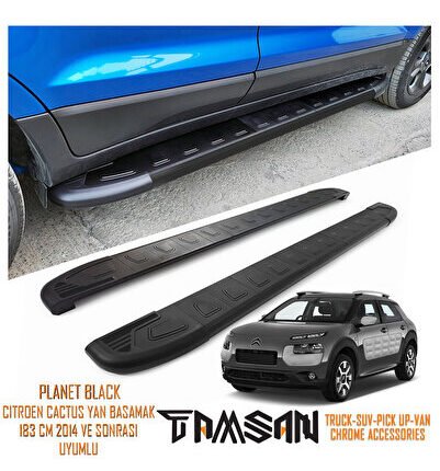 CITROEN CACTUS PLANET MODEL YAN BASAMAK SİYAH 183 CM 2014 VE SONRASI UYUMLU