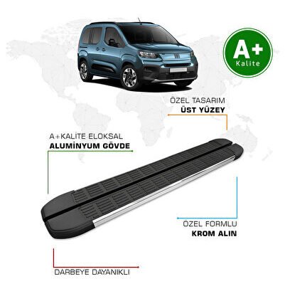 Fiat Doblo Yan Basamak Kısa Şasi 2024 Model ve Sonrası S-Line