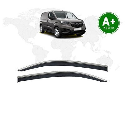 Opel Combo Kromlu Cam Rüzgarlığı 2'li 2019 Model ve Sonrası
