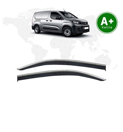 Peugeot Partner Kromlu Cam Rüzgarlığı 2'li 2019 Model ve Sonrası