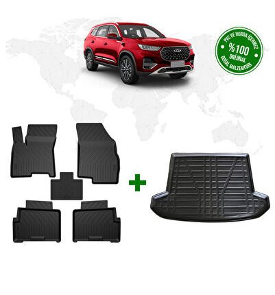 Chery Tiggo 8 Pro – Tiggo 8 Pro Max 4D Havuzlu Paspas ve 3D Bagaj Havuzu 2022 – 2025 Model