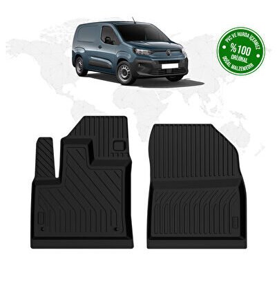 Citroen Berlingo Panelvan 4D Havuzlu Paspas (Ön 2 Parça) 2024 Model Ve Sonrası