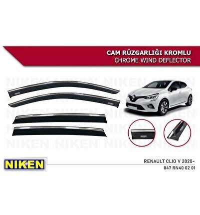 Clio 5 Araca Özel Kromlu Cam Rüzgarlığı 2020 2021 2022 2023 2024