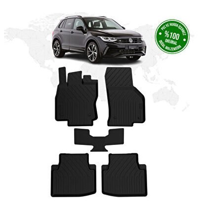 Volkswagen Tiguan 4d Havuzlu Paspas 2016 - 2023 Model