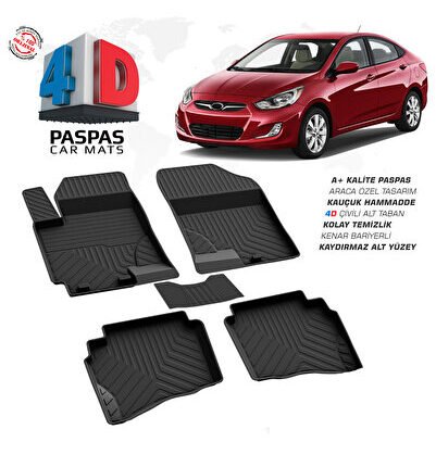 Hyundai Accent Blue 4D Havuzlu Paspas 2010 – 2017 Model