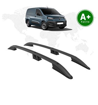 Citroen Berlingo Panelvan Tavan Çıtası Uzun Şasi 2024 Model ve Sonrası Siyah