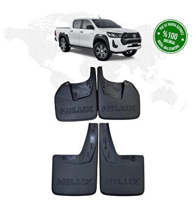 Toyota Hilux 2015 Model Ve Sonrası 4'lü Paçalık (ÇAMURLUK - TOZLUK)