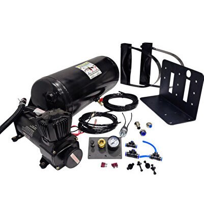 traktör ve iş makinası için Otomatik Kompresör 15 lt korna ve hava için KOCA KAFA SİYAH