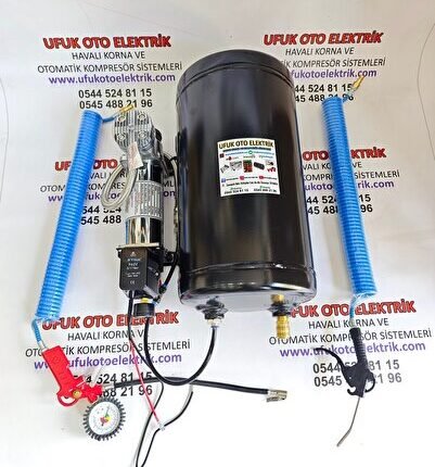 Otomatik Kompresör 20 lt ful set korna ve hava için