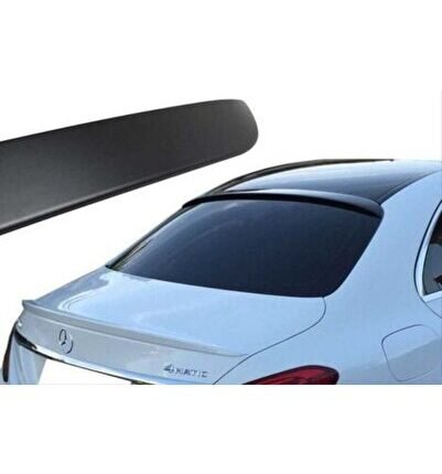 Mercedes W213 2016-2019 E Serisi Uyumlu Cam Üstü Spoiler Parlak Siyah