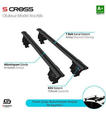 Modifiyecim Toyota Auris / Corolla (E180) 2012-2018 Oluksuz Model Siyah Ara Atkı A Kalite