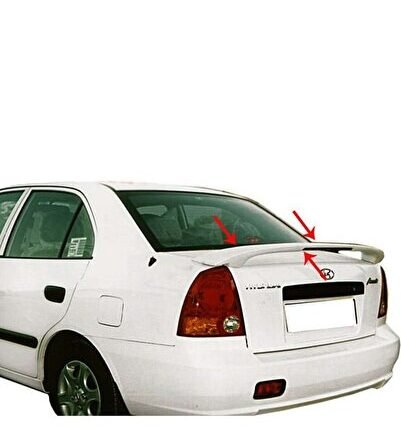 Hyundai Accent Admire Işıklı Spoiler Boyalı Uyumlu