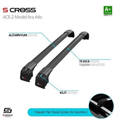 Opel Grandland Uyumlu X 2018 Üzeri Ace-2 Model Siyah Ara Atkı A+ Kalite Parça