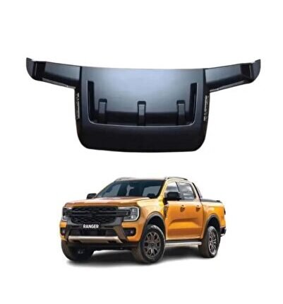 Ford Ranger T9 Kaput Üstü Kabartma Scoop 3 Parça Mat Siyah