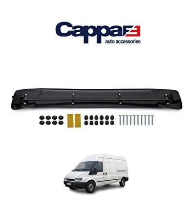 Ford Transit Ön Cam Güneşliği Siperlik Vizör Şapka Terek Akrilik (ABS) Piano Black 2002-2006