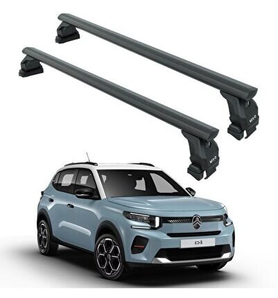 Citroen Yeni E-C3 Aircross Oluksuz Potbagaj Taşıyıcı Ara Atkısı Toros Pro 4 Siyah