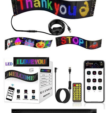 90 Cm İşyeri Tır Kamyon Otobüs Uyumlu Rgb Led Panel 19,2x89,8cm Ölçü 16x96 Led Sayısı Kumanda +Kablo