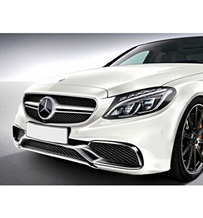Mercedes C-Class Uyumlu Yedek Parça W205 İçin Uyumlu 2014-2018 C63 Dizayn Gri Panjur