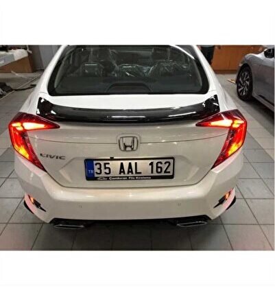 Honda Civic Fc5 Uyumlu Yedek Parça 2016-2020 Oval Spoiler (Boyasız)