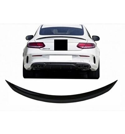 Mercedes C205 Coupe Uyumlu Yedek Parça AMG Spoiler Boyasız Plastik
