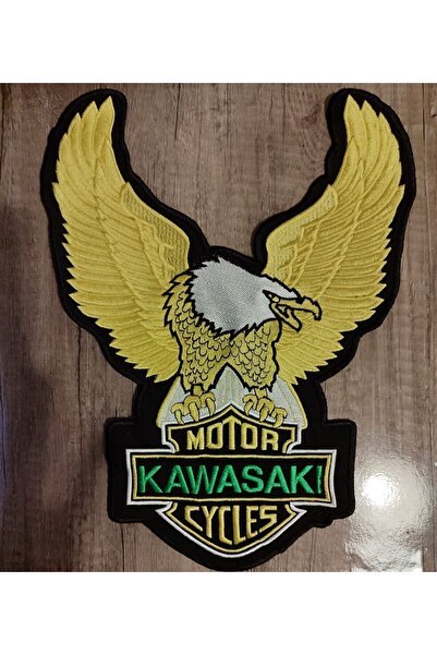 1_org_zoom-21722.jpg Kawasaki motorcu patch arma nakış - Görsel 1