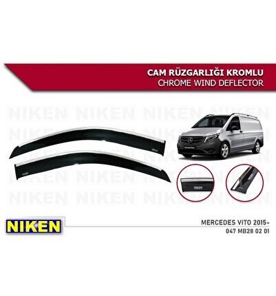 Mercedes Vito Kromlu Cam Rüzgarlığı 2015 Sonrası 2li
