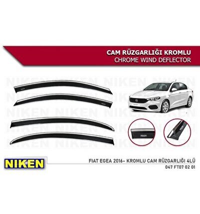 Fiat Egea 2016-2023 Kromlu Cam Rüzgarlığı