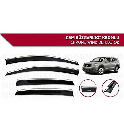 Honda Crv 2012-2018 Kromlu Cam Rüzgarlığı
