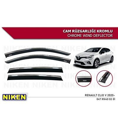 Renault Clio 5 2020- Kromlu Cam Rüzgarlığı