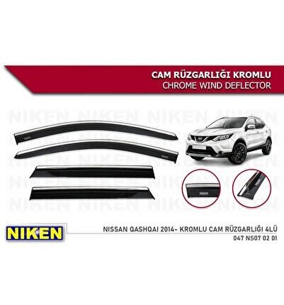 Nissan Qashqai 2014-2020 Kromlu Cam Rüzgarlığı