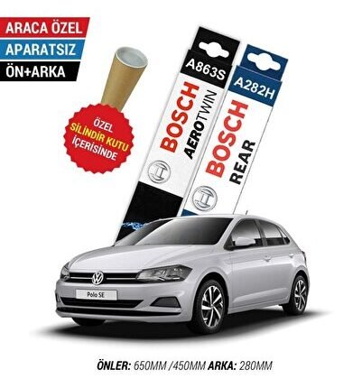 VW Polo Ön Arka Silecek Takımı (2018-2024) Bosch Aerotwin