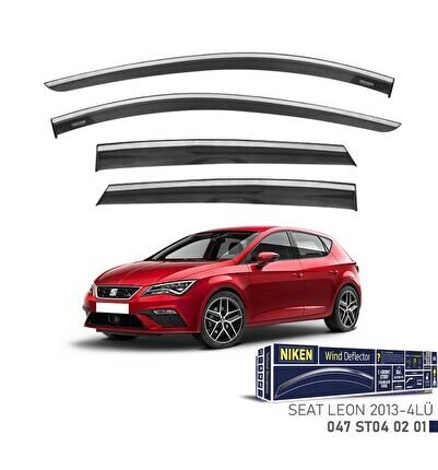 Seat Leon Niken Kromlu Cam Rüzgarlığı 4lü Set 2013 ve üstü