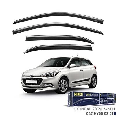 Hyundai I20 Kromlu Cam Rüzgarlığı 4lü Set 2015 2020