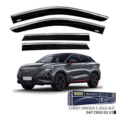 Chery Omoda 5 Niken Kromlu Cam Rüzgarlığı 4lü Set 2022 ve Üstü