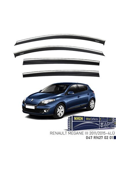 1_org_zoom-21994.jpg Renault Megane 3 Niken Kromlu Cam Rüzgarlığı 4lü Set 2011 2015 - Görsel 1