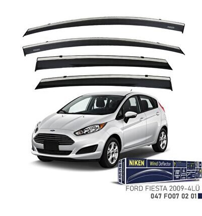 Ford Fiesta Niken Kromlu Cam Rüzgarlığı 4lü Set 2009 2018