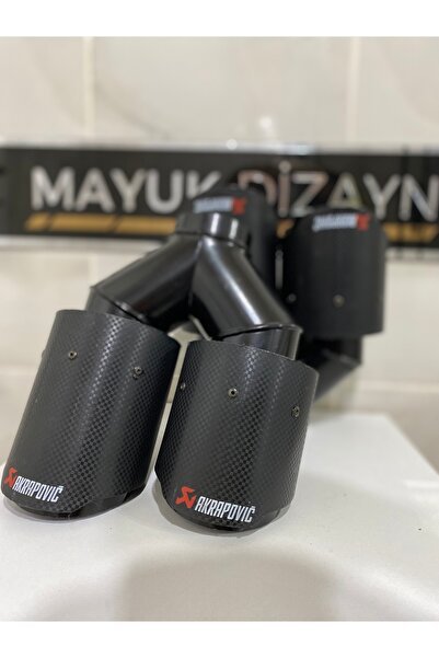 1_org_zoom-22047.jpg 90 Lık Çiftli Sağ Akrapoviç Içi Siyah Egzoz Başlığı Eksoz Kafası 90 Mm Karbon -- Mayuk Dizayn -- - Görsel 1