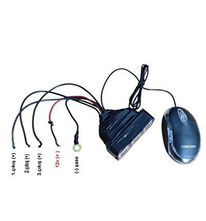 Korna icin mouse tus 3 roleli 3 cikisli hazir kit