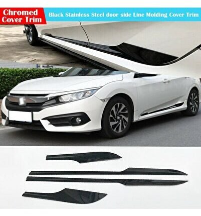Honda Civic Fc5 Fk7 Yan Kapı Alt Çıtası Parlak Siyah