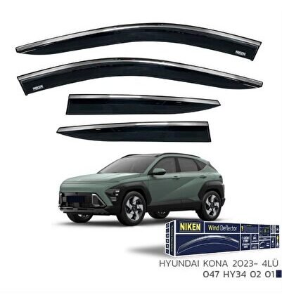 HYUNDAI KONA 2023- KROMLU CAM RÜZGARLIĞI 4LÜ