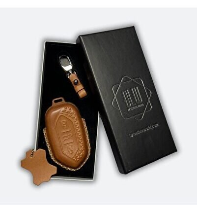 Togg T10X uyumlu anahtar kılıfı Kahverengi