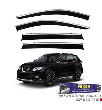 Nissan xtrail cam rüzgarlığı kromlu 2014+