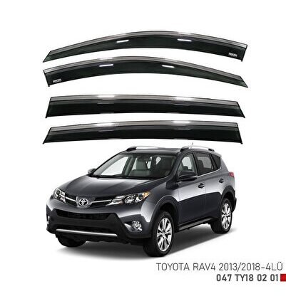 Toyota rav 4 cam rüzgarlığı kromlu 2013 / 2018